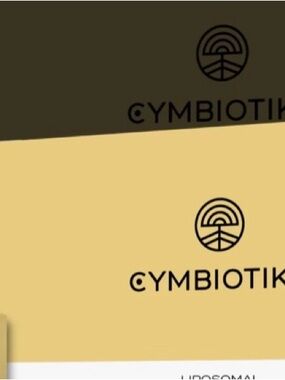 CYMBIOTIK Branded Packaging with Mustard Yellow and Olive Accents